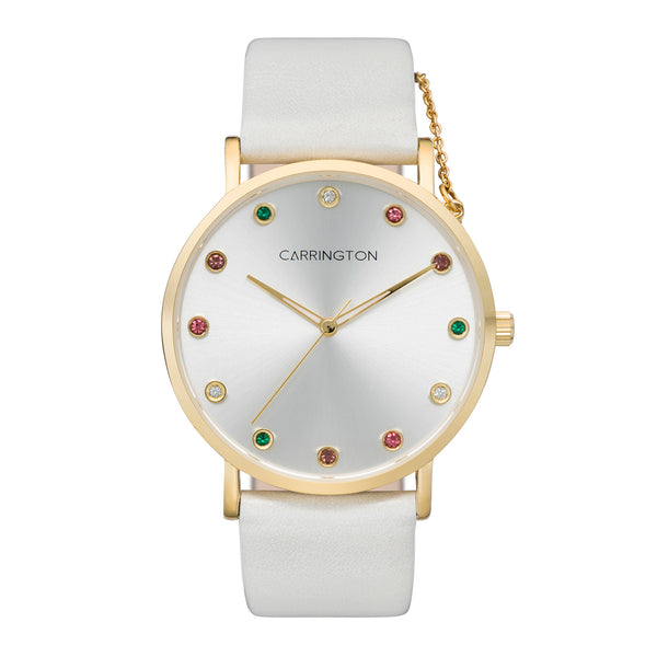 Silver Luella Quartz Watch Judith Ripka Silvertone Stainless Steel Luella Watch With  main image 2